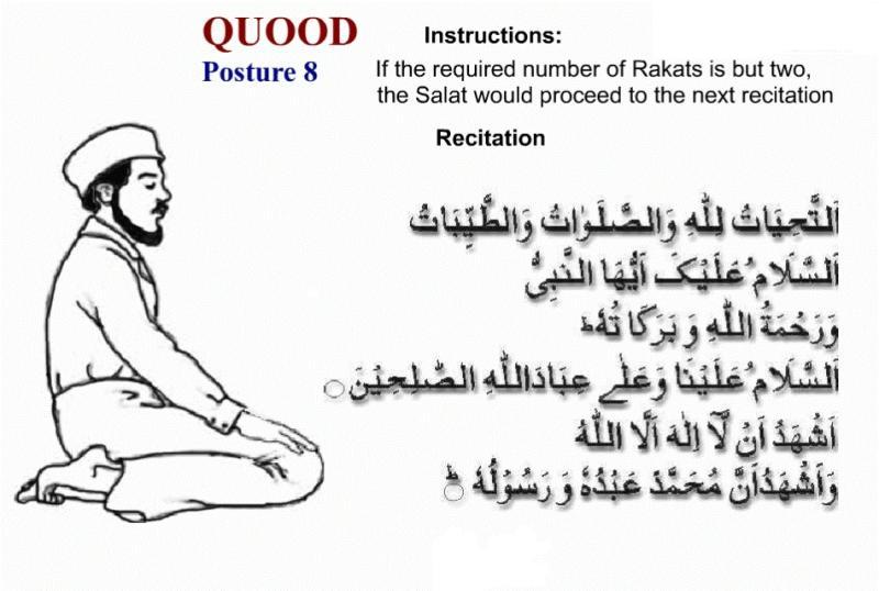 Step 10a: Perform the Tashahhud at the end of the second rakat

