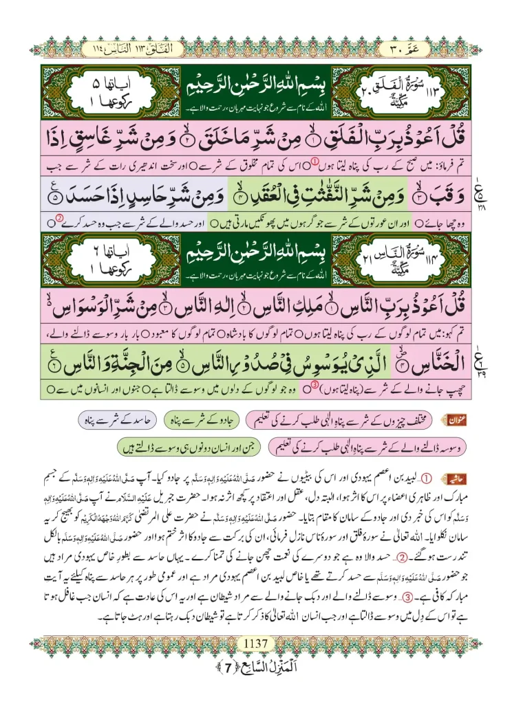 surah-falaq with urdu translation